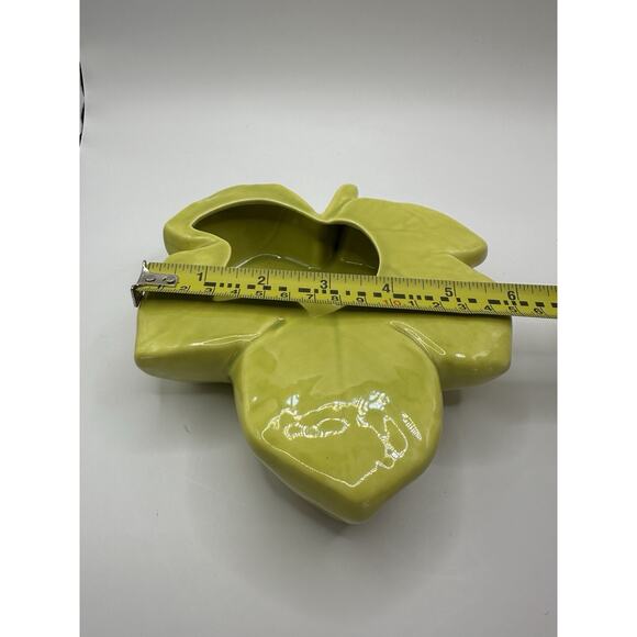 Kay Finch Mid Century Ceramic Green Leaf Shaped Dish CA Made 1935-1963 - Picture 8 of 8